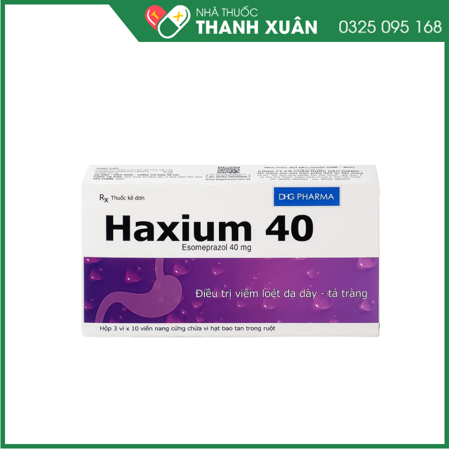 Haxium 40 hỗ trợ phòng và điều trị loét dạ dày - tá tràng
